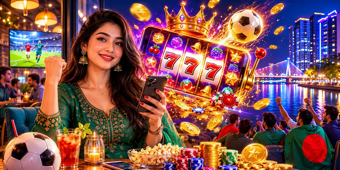 ঢাকার নাইট মার্কেটে দায়িত্বশীলভাবে স্লট গেম উপভোগ করছেন একজন ব্যবহারকারী